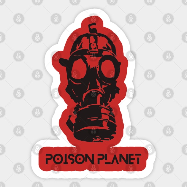 Pollution planet, climate crisis, Gasmask future Sticker by Teessential